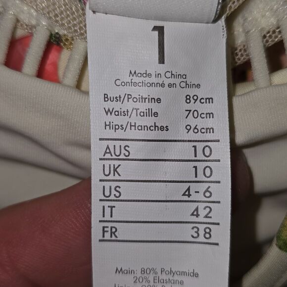 Zimmermann Ruffle Trim Floral Swimwear Womans Size 4-6 - Picture 6 of 8